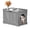 Gray, variant on Modern Cat Litter Box & House, Wood Cat Enclosure with Scratch Pad, Side Table, Hidden Washroom Furniture, White & Blue
