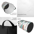 thumbnail image 2 of Balery Music Lover Dinosaur Cesta de ropa redonda con asas, impermeable, independiente, para ropa, juguetes, dormitorio y familia-Medium, 2 of 6