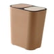 thumbnail image 2 of Cubo de basura rectangular para el hogar, cubo de basura de superficie lisa, cubo de almacenamiento de basura café, 2 of 9