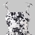 thumbnail image 5 of Kogui Little Girls Dresses Summer Dresses Girls Summer Floral Ruffle Sundress Cold Shoulder Casual Holiday Dresses Size 8-9 (Black,8-9 Years), 5 of 7