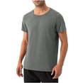 thumbnail image 1 of Mareep T-Shirt pour Hommes S-2TG Chemise Décontractée Unie à Manches Courtes Col Rond, 1 of 6