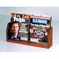 thumbnail image 1 of Wooden Mallet Countertop Magazine Display with 2 Pockets in Mahogany, 1 of 3