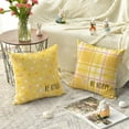 thumbnail image 2 of 4Pcs Easter Rabbit Flower Be Hoppy Yellow Throw Pillow Cover, Polka Dot Bird Be Kind Cushion Case Decoration for Sofa Couch, 2 of 7