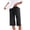 Black, variant on ZSQDM Womens Casual Solid Side Pockets Pants Shorts Elastic Waist Back Pockets Daily Shorts Shorts for women