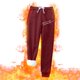 thumbnail image 3 of Gibobby Pantalones deportivos calientes para mujer Pantalones de terciopelo con estampado de corazón cálido para mujer con bolsillos, pantalones para mantener el calor(U,XG), 3 of 4
