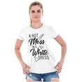 thumbnail image 3 of Hot Mess White Dress Bachelorette Womens Slim Fit Graphic Tee Brisco Brands L, 3 of 5