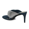 thumbnail image 3 of XYD Women Fashion Rhinestones Studded Band Flip Flops High Heel Open Toe Thong Sandals Dressy Party Shoes Size 10 Navy, 3 of 4