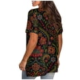 thumbnail image 3 of Camisetas con estampado de cuello redondo para mujer Camiseta de manga corta Blusa Tops sueltos OAVQHLG3B Store lin121212, 3 of 3