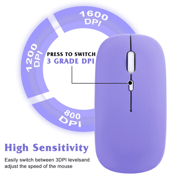 Rechargeable Bluetooth Keyboard And Mouse Combo Ultra Slim Full Size Keyboard And Ergonomic Mouse For Memo Pad 7 Me572cl And All Bluetooth Enabled Mac Tablet Ipad Pc Laptop Violet Purple Walmart Com