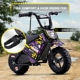 thumbnail image 5 of MotoTec 24v 250w (HP120E) Electric Powered Mini Bike Purple, 5 of 6