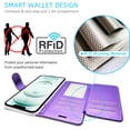 thumbnail image 5 of CoverON For Apple iPhone 13 Wallet Case, RFID Blocking Vegan Leather 6x Card Slot Holder Cover Flip Folio Phone Pouch, Purple, 5 of 7