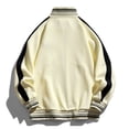 thumbnail image 5 of Yongwang Mens Long Sleeve Color Block Jacket Stand Collar Zip Up Jacket Casual Loose Fit Jacket with Pockets, 5 of 6