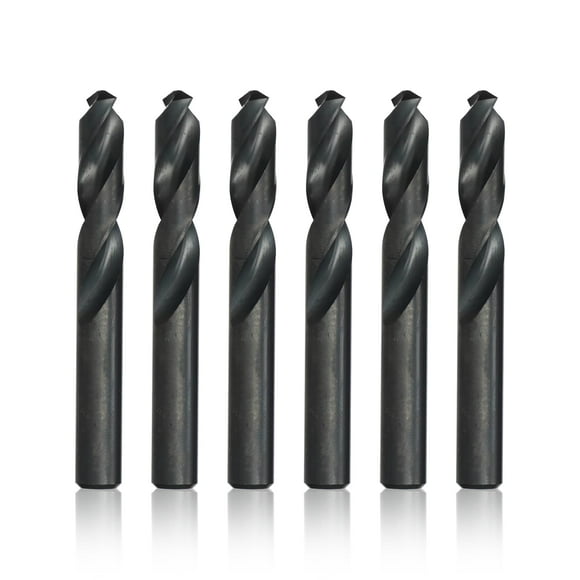 Drill America U High Speed Steel Heavy Duty Split Point Stub Drill Bit (Pack of 6), D/AST Series