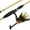 Trophy Gold, variant on Fishing Rod and Reel Combo Spinning Reel Fishing Pole Fishing Gear for Bass and Trout Fishing Black ? Lake Fishing Strike Series by Wakeman