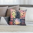 thumbnail image 5 of Heduofu Throw Pillow Covers Beach Sunset Pineapple Design Square Pillowcase for Home Decor Sofa Car Bedroom Pillow case  18x18in, 5 of 5
