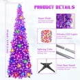 thumbnail image 4 of Árbol artificial MACTING de 152 cm, color morado, con luces desplegables, 4 of 5