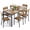Retro, variant on Asofer Dining Table Set for 6 with Chairs, 7-Piece Kitchen Table Set for Apartment, Dining Room, Black