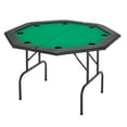 thumbnail image 6 of VEVOR Foldable Poker Table, 8 Player 48 in Folding Casino Leisure Table with Padded Rails & Cup Holders, Octagonal Portable Game Tables with Felt & Metal Legs, for Texas Holdeem Game and Blackjack, 6 of 9