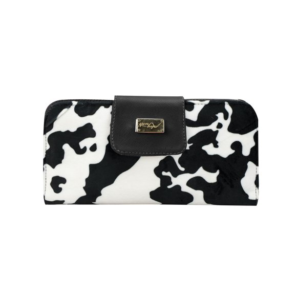 Cartera para Dama Nueva Imagen Est.10 Estampado de Vaca Negro