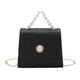 thumbnail image 1 of Adecuado para mujeres que buscan una bolsa pequeña con hebilla de perla, de moda, con cadena, para hombro y bandolera. Negro, 1 of 5