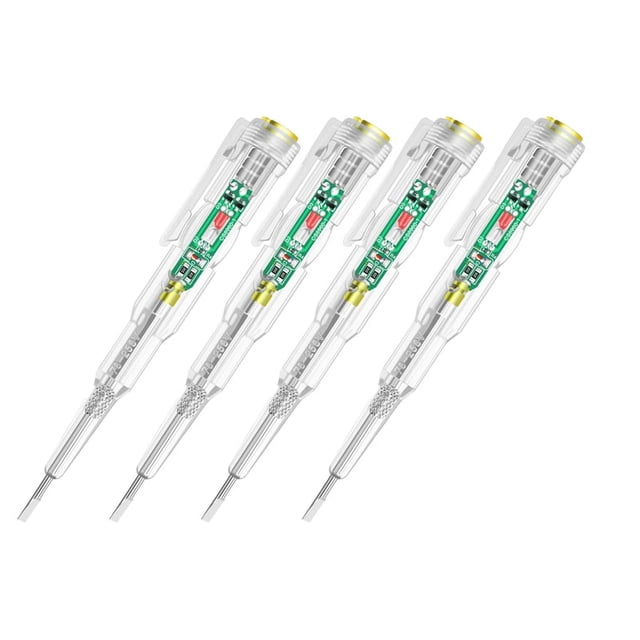 4 Piezas de Probador de Voltaje Inteligente Pluma AC Prueba de InduccióN Sin Contacto LáPiz VoltíMetro Detector de Potencia con Indicador