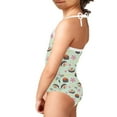 thumbnail image 6 of FOR U DESIGNS Sushi Cherry Blossom One Piece Swimsuit for Girls Breathable Quick Dry Beach Bathing Suit Size 5-6 Personalized Off Shoulder Halter Neck Swimwear, 6 of 6