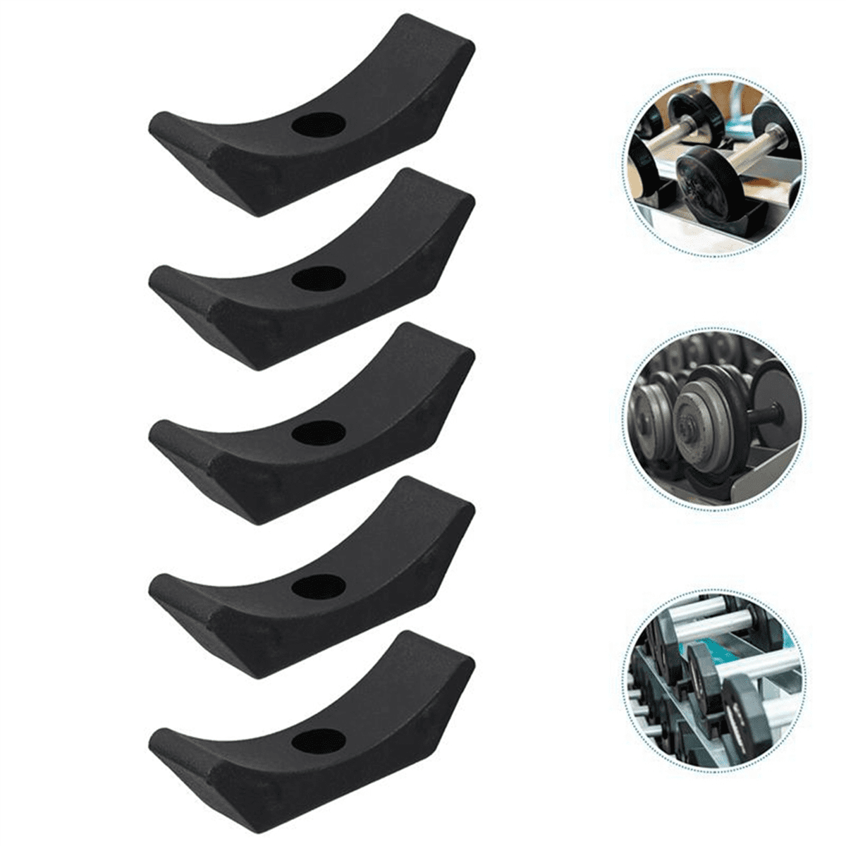 20 Pcs Dumbbell Racks Dumbbell Holders Dumbbell Brackets Dumbbell Storage Weight Stands,20 x Dumbbell Racks,black