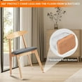 thumbnail image 3 of 16 PCS Rectangle Clear Silicone Chair Leg Floor Protectors with Felt, Rectangle Chair Leg Caps, Chair Leg Covers Cups for Chair Table Desk, Anti- Scratches and No Noise, Fit L :1.3-1.7", W: 0.6-0.9", 3 of 7