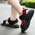 thumbnail image 6 of Zanarzt Toddler Beach Sandals Boys Open Toe Boys Girls Sandals Summer Outdoor Athletic Kids Sport Water Shoes for Toddler/Little Kid Red,US 3, 6 of 9