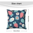 thumbnail image 5 of Hand Drawn Summer Berries Strawberry White red Green Cute Fruit Pillow Covers Pillowcases Home Decor Bed Couch Sofa Office Living Room Cushion 18x18Inch, 5 of 5