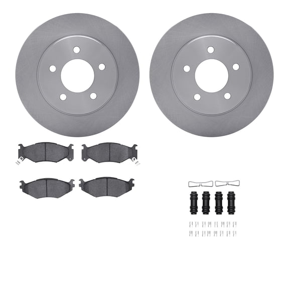 Dynamic Friction Company Front Brake Rotors with 5000 Advanced Brake Pads includes Hardware 6512-40290