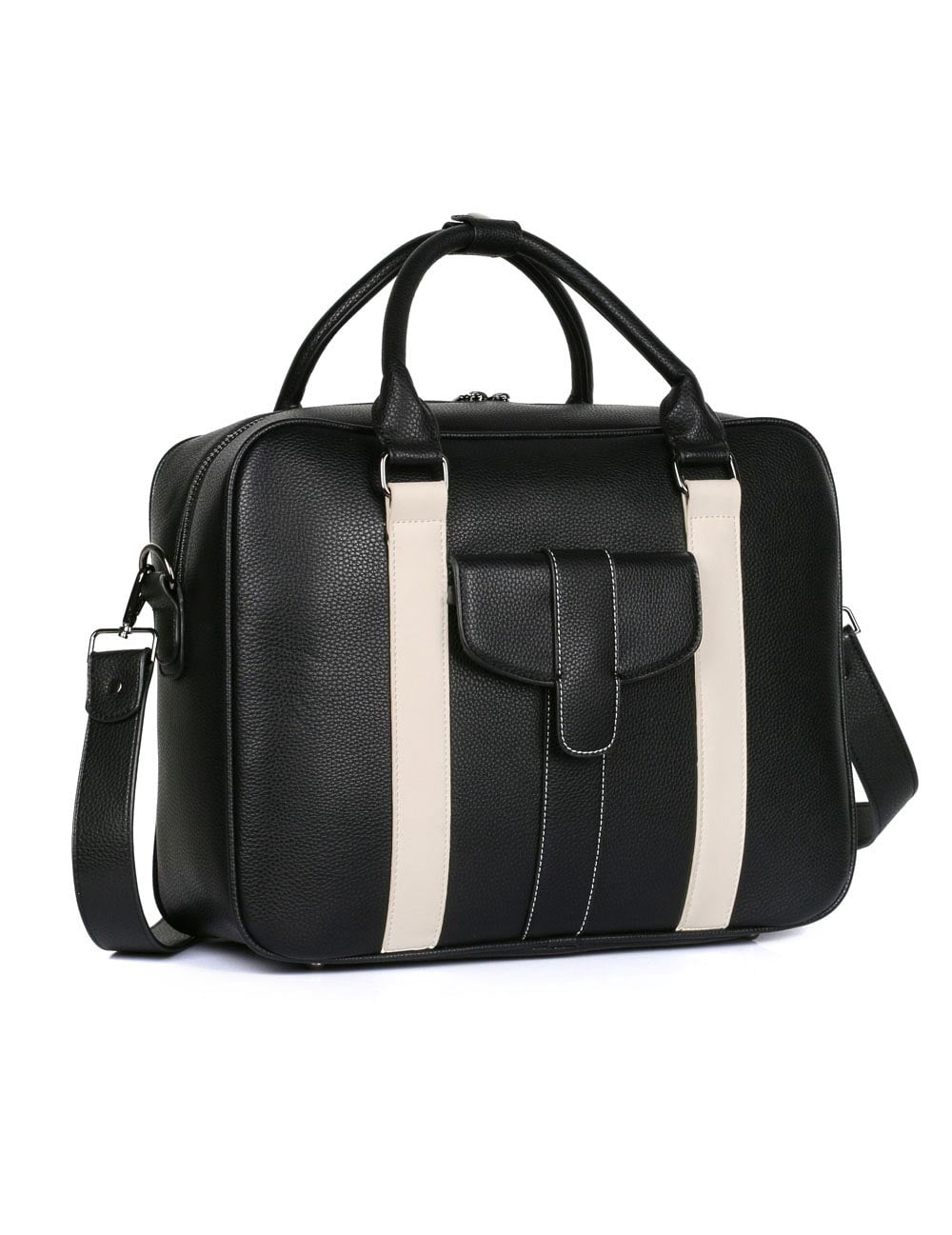 Karla Hanson Men's Professional & Travel Briefcase - Black /White