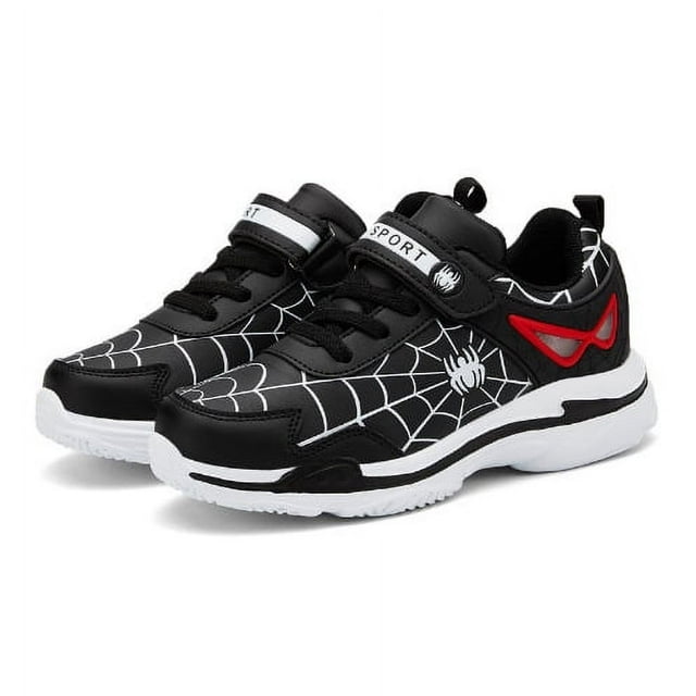 Fashion Spider Pattern Boy's Chunky Shoes Comfortable Non-slip Hook & Loop Closure Outdoor Activity Sneakers for Children