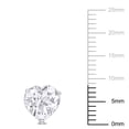 thumbnail image 2 of Everly Women’s 4 3/8ct TGW Heart-Shaped White Topaz Sterling Silver Solitaire Stud Earrings, 2 of 8