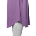 thumbnail image 5 of A2Y Women's Premium Solid Long Sleeve Round Hem Crew Neck Top Shirt Lilac Grey L, 5 of 7