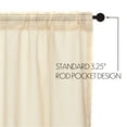 thumbnail image 3 of VHC Brands Tobacco Cloth Natural Fringed Valance Farmhouse Cotton Window Treatment for Your Country Cottage Kitchen or Bathroom 16x90, 3 of 8