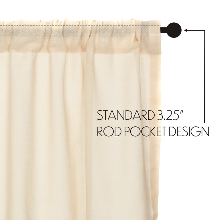 tobacco cloth prairie curtains Cotton Natural Prairie Swag Fringed Set of 2 36x36x18 in Taupe