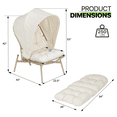 thumbnail image 2 of Magshion Rattan Chair with Collapsible Waterproof Canopy, Basket Lounge Egg Chairs with Cushion, Strong Heavy-Duty Steel Frame, for Indoor Outdoor Patio Backyard, Beige, 2 of 10