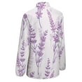 thumbnail image 5 of Lavender Floral Purple Long Sleeve Blouse Woman Streetwear Casual Shirts Summer Oversize Woman Streetwear Clothing Birthday Present, 5 of 7
