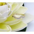 thumbnail image 2 of Dazzlingrock Collection Round White Diamond Contour Guard Wedding Band for Women (0.15 ct, Color I-J, Clarity I1-I2) in 18K Yellow Gold, Size 4.5, 2 of 6