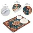 thumbnail image 4 of Dish Drying Mat Kitchen Counter Red Mandala Dishes Drainer Pad Absorbent Microfiber Reversible 16"x18", 4 of 7