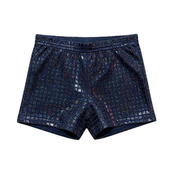 WOYY Girls Checkered Sequins Shorts Kids Party Stage Performance Dance Shorts, Black, Sizes 3-17
