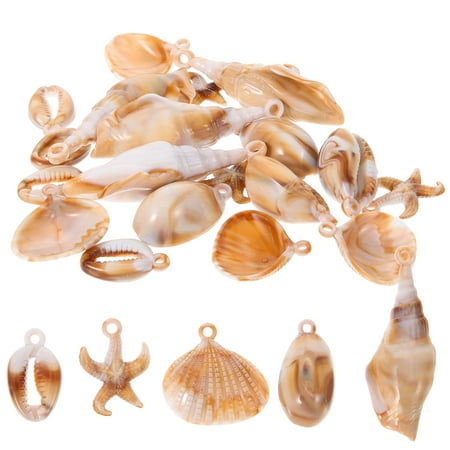 Shell Pendant Charm Necklaces Marine Nautical Jewelry Making Pendants Material 20 Pcs