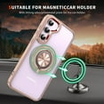 thumbnail image 4 of Phone Case for Samsung Galaxy S23 5G Clear Transparent TPU Cell Cover with Tempered Glass Screen Protector and Slim Magnetic Ring Holder Stand S 23 23S GS23 G5 SM-S911U 6.1 inch Women Men Pink, 4 of 13