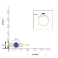 thumbnail image 4 of Angara Natural 1.45 Ct. Tanzanite with Diamond Halo Ring in 14K Yellow Gold for Women (Ring Size: 3), 4 of 9