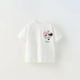 thumbnail image 5 of Camiseta de algodón para niños Disney, disfraz nuevo de verano para niños, ropa deportiva de moda, informal, de manga corta, para niño y niña, camiseta blanca de manga corta, 5 of 5