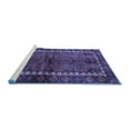 thumbnail image 2 of Ahgly Company Machine Washable Indoor Square Persian Blue Traditional Area Rugs, 6' Square, 2 of 4
