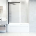 thumbnail image 2 of VIGO Meridian 34 in. W x 62 in. H Framed Fixed Tub Screen Door in Matte Black with 3/8 in. (10mm) Fluted Glass, 2 of 10