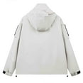 thumbnail image 5 of SERTG Mens Jacket Waterproof Hooded Workwearjacket Solid Color Long Sleeve Top Casual Outerwear with Zipper Pockets Drawstring Jacket for Men(White,4XL), 5 of 5