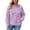 Purple, variant on MLCDZ Women Fall Waffle Hoodies Pullover Hooded Long Sleeves Sweatshirt Drawstring Loose Fit Vacation Travel Oversized Tops with Pocket